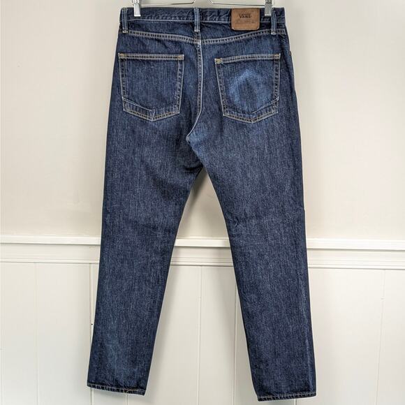 Vans Mens V46 Taper Slim Straight Jeans White Oak Cone Denim Skateboarding 32x32 - Picture 6 of 15